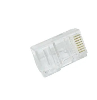 Gold-plated three-fork network modular plug RJ45 connector white colour