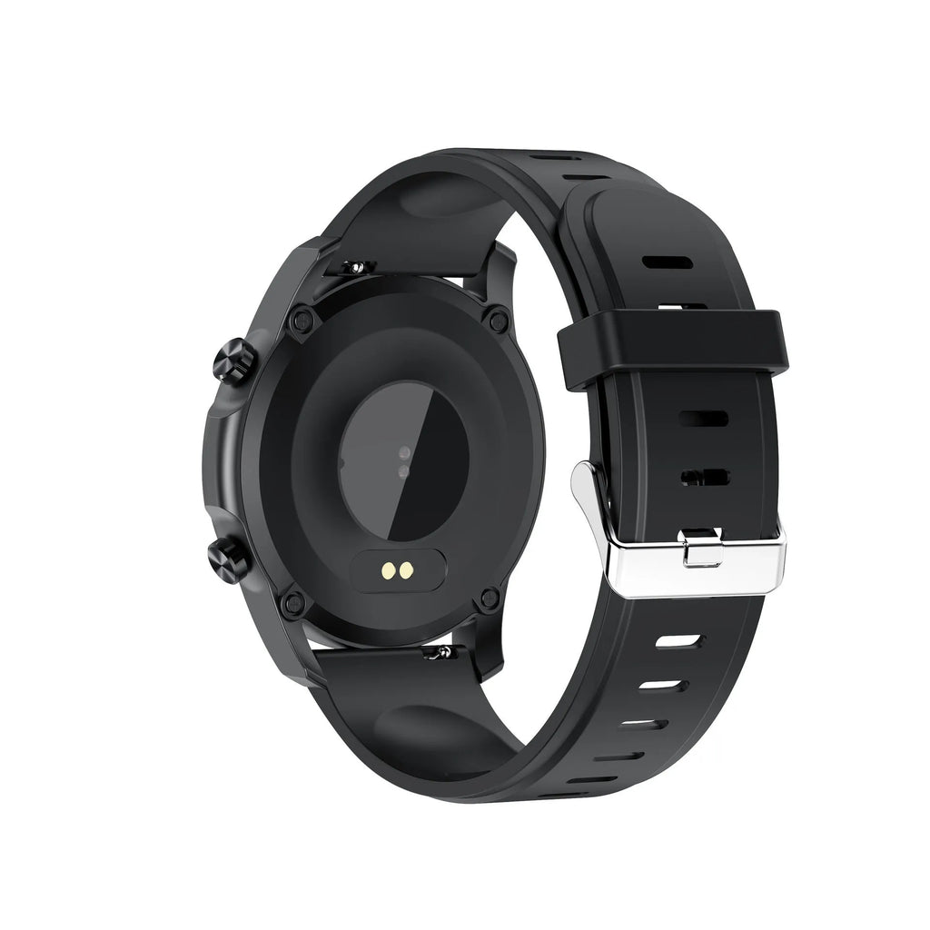 Youth2 smart bracelet with body temperature monitoring on a wrist, showing its black zinc alloy case and screen.