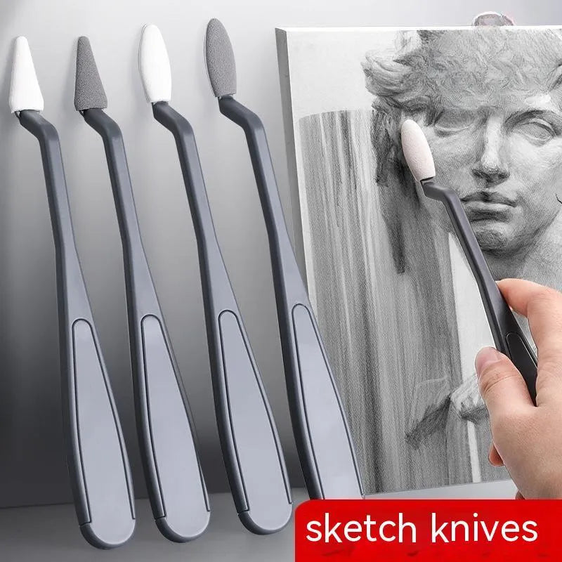 Fluorescent pen eraser smear tip plastic rubbing knife for art correction