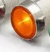 10mm stainless steel edge plastic indicator light with wire terminals and flat metal base