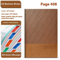 A4 office notepad with striped PU leather cover showing eight colour options
