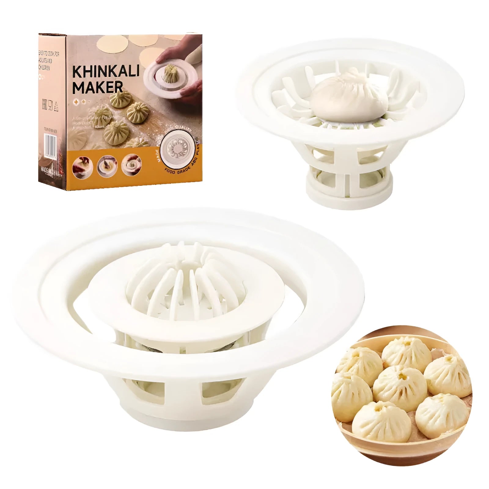 Black Jinkali steamed bun mould dumpling maker baozi shaping tool