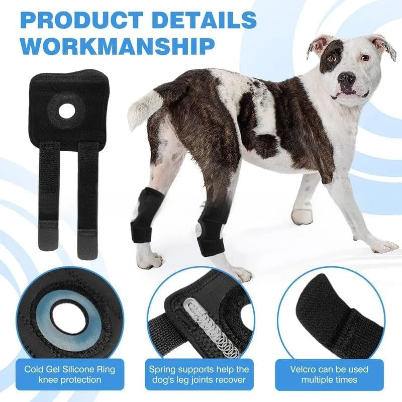 Black polyester dog leg guard for ACL rehabilitation and joint dislocation protection