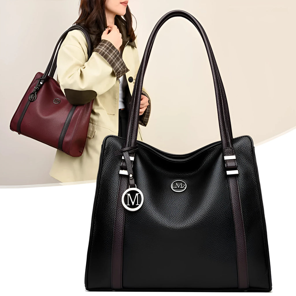 Women's genuine leather crossbody bag in European American retro style with large capacity