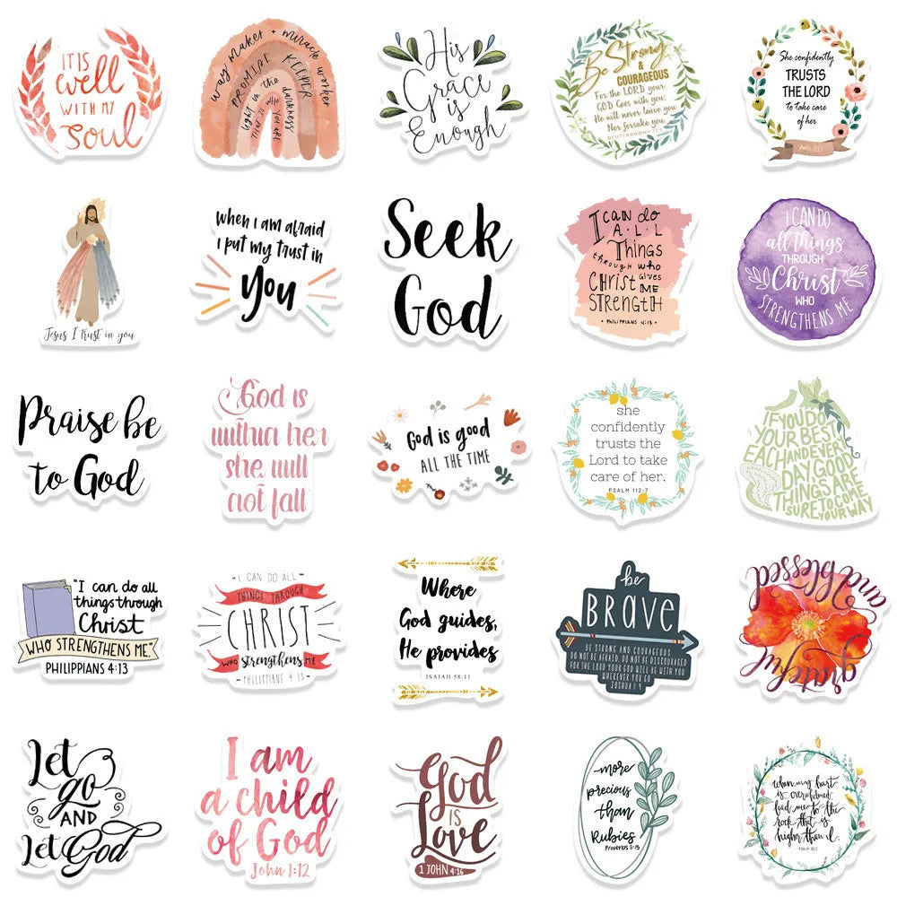 Pack of 50 random graffiti stickers for decorating laptops and phones