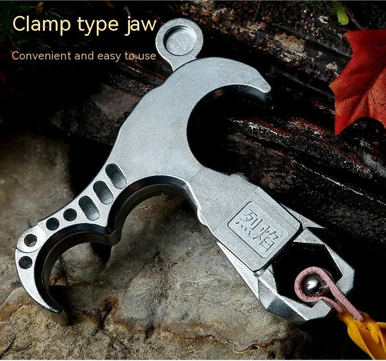 Zinc alloy archery release aid with two-axis harpoon clip and stainless steel components