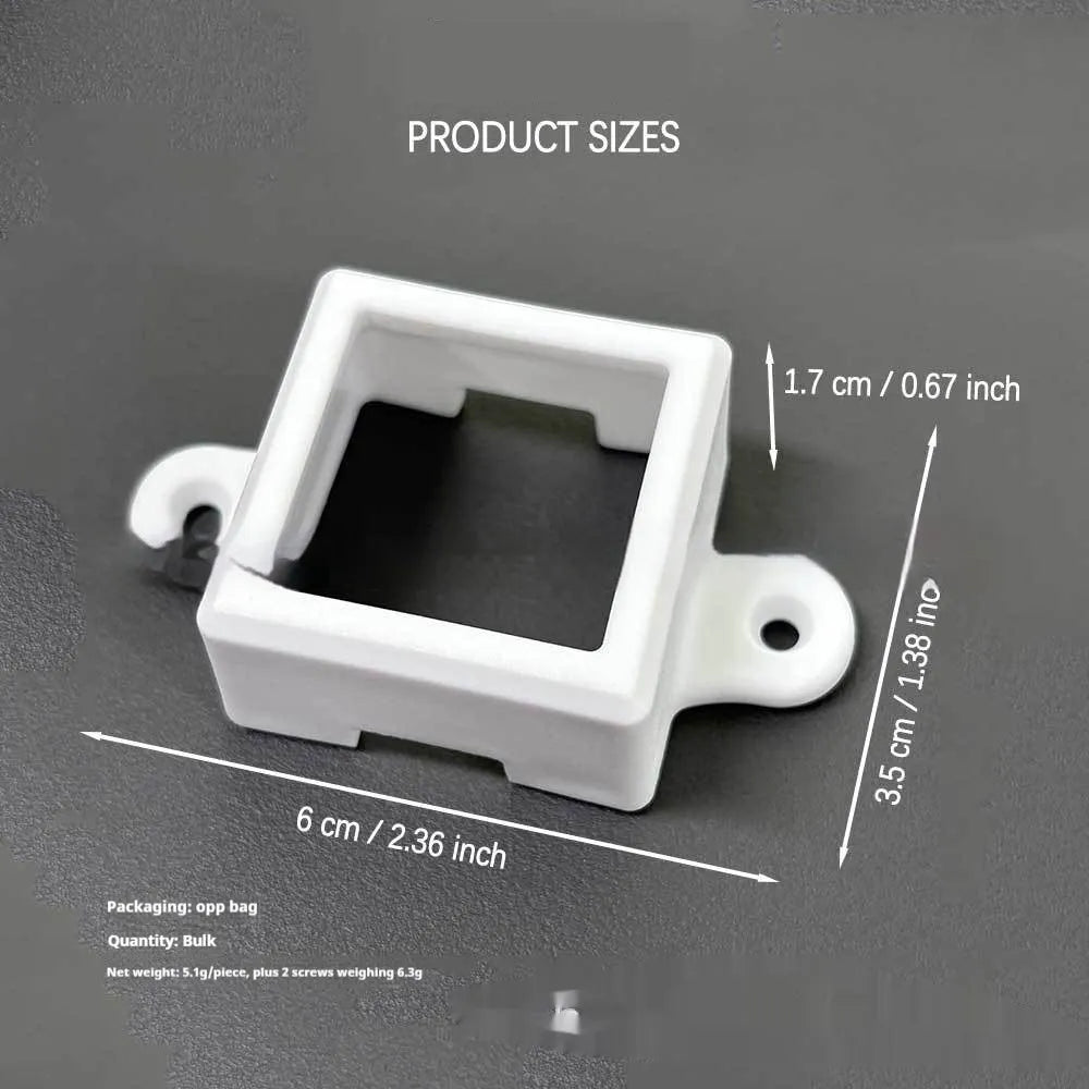 Small white plastic LED lampshade for fixed bracket light fixtures.
