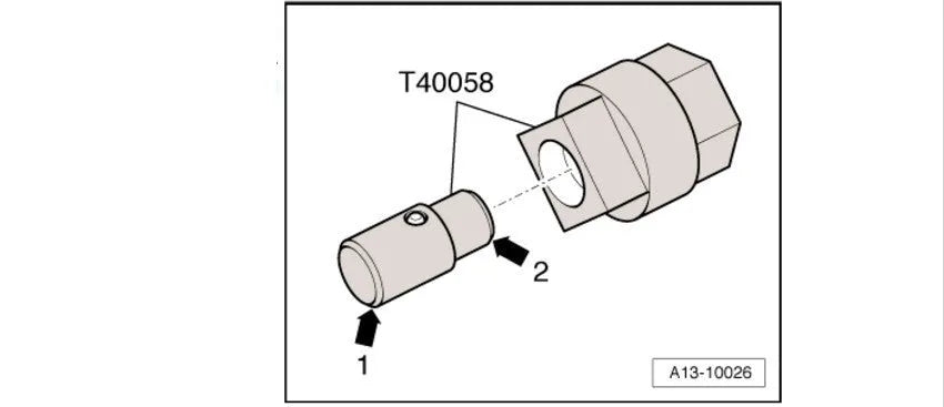 Aodi T40058 model crankshaft rotating sleeve automotive timing tool with adapter