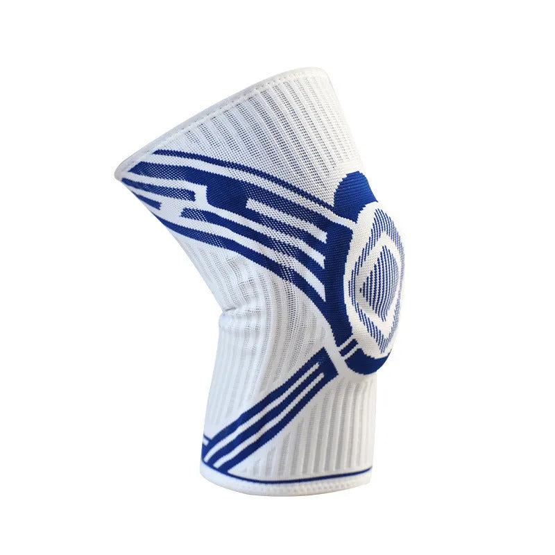 Cotton knee pads for adult basketball and running sports in blue yellow or grey colours