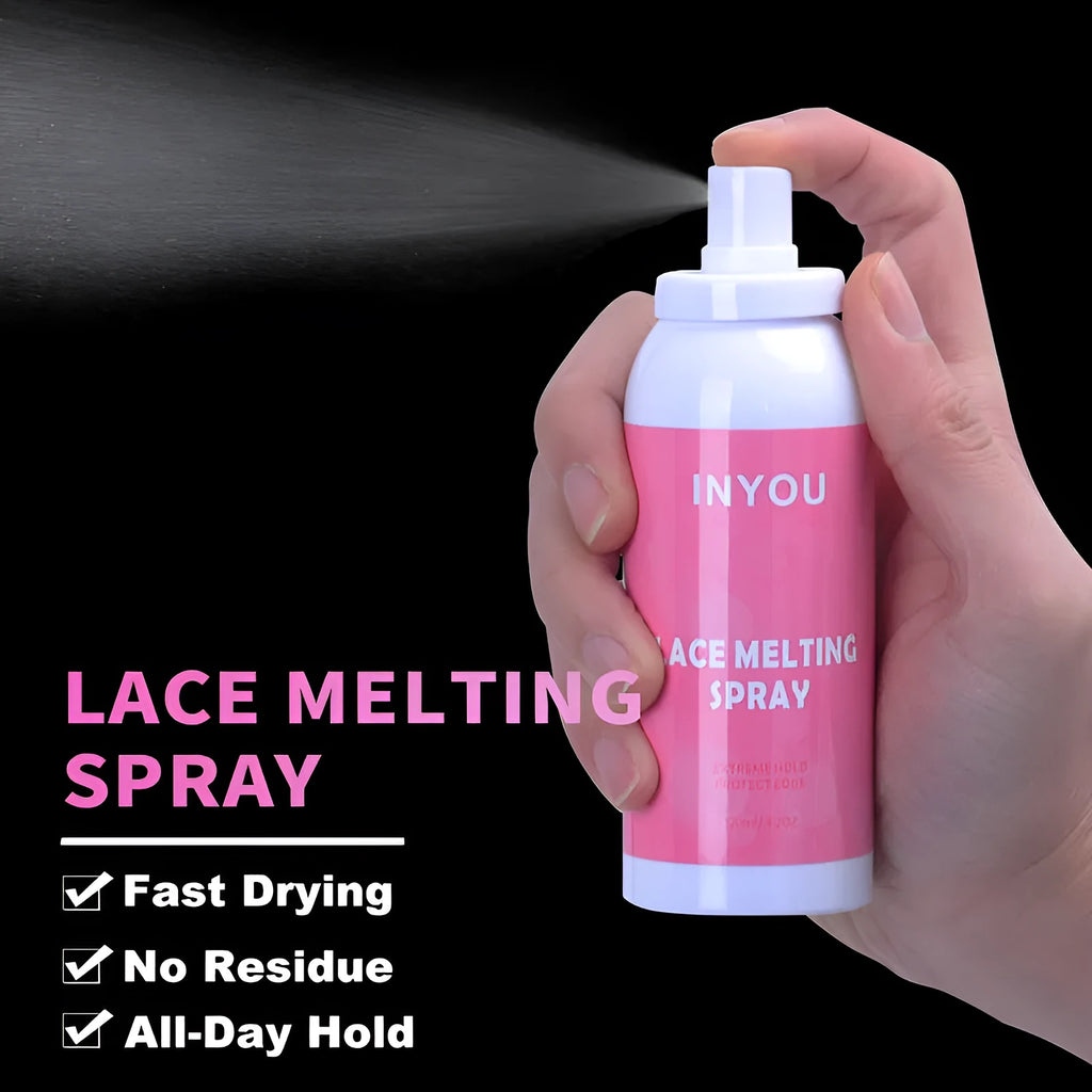120ml transparent lace wig spray glue aerosol adhesive can for fast-drying lace bonding