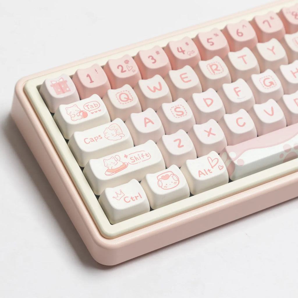 Full set of PBT sublimation key caps for mechanical keyboard with over 98 individual keys