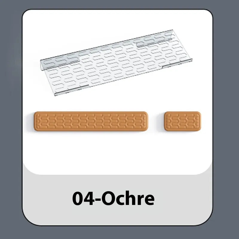 Double-sided keyboard and mouse pad with memory foam wrist rest in multiple colour options