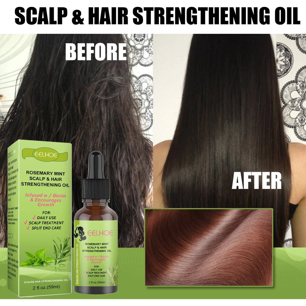59ml Rosemary Mint Hair Growth Fluid bottle measuring 11.5cm by 3cm