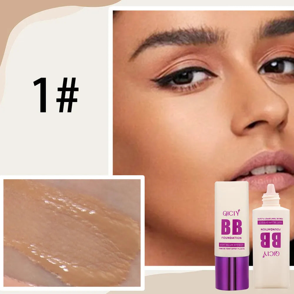 Feeding bottle packaging containing brightening liquid foundation concealer BB cream in 10 shade options