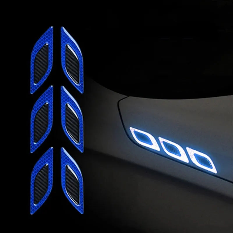 Blue reflective warning tape strips for car wheel bumper protection