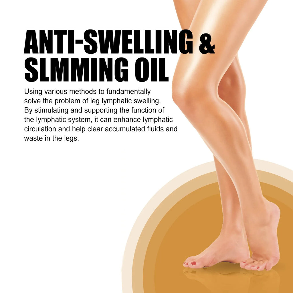 50ml bottle of essential oil for body moisturising and leg massage with natural extracts