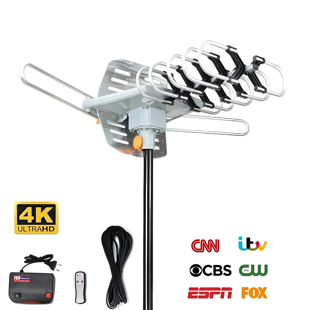 GR-1002 outdoor rotatable television antenna with directional adjustment for digital broadcast reception