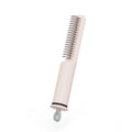 Stainless steel dematting comb for dogs with ergonomic handle in pink or white colour