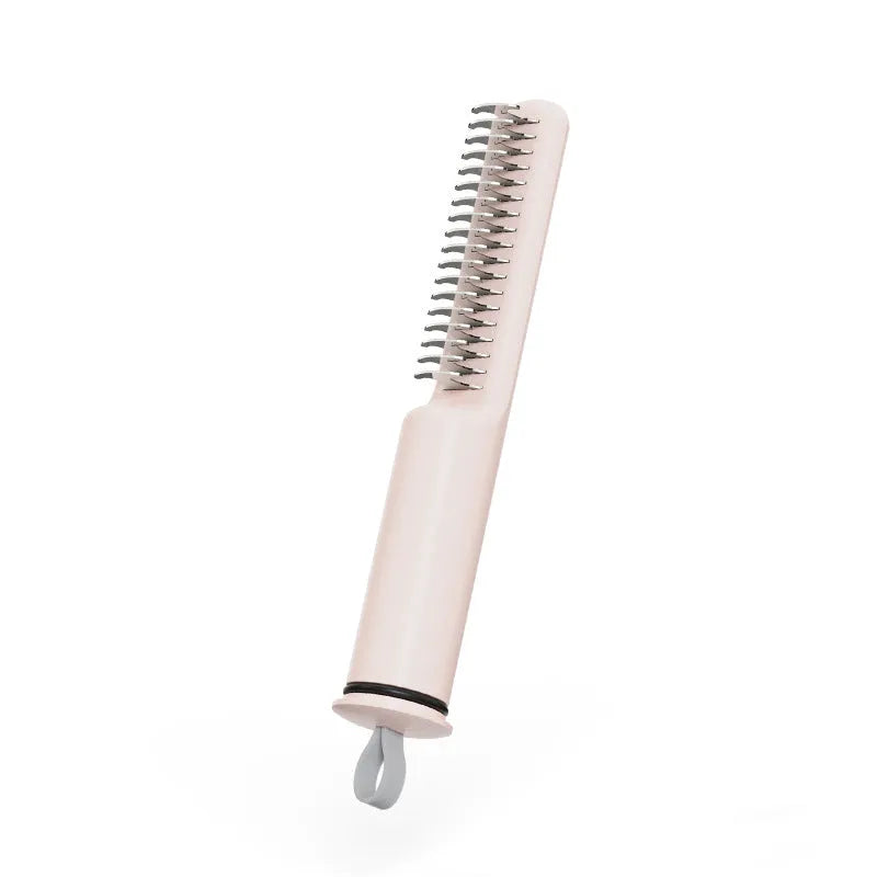 Stainless steel dematting comb for dogs with ergonomic handle in pink or white colour