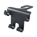 Black ABS plastic car seat back hook with integrated mobile phone holder bracket