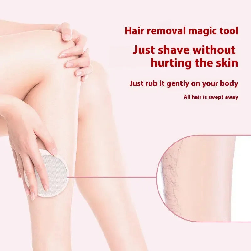 Plastic 2-in-1 nano glass epilator and foot skin remover device on a white background.