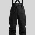 Men's adjustable strap waterproof ski trousers in black, brown, khaki, and navy blue colours.