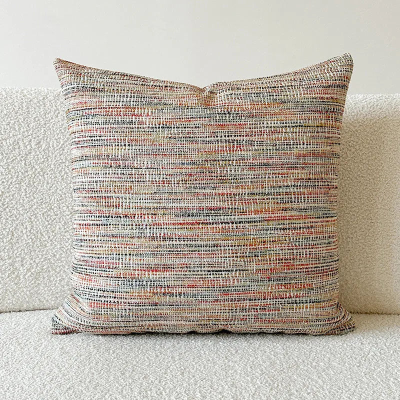 American-style jacquard cushion cover with a paisley and floral pattern in an amber colour.