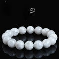 Natural crystal women's bracelet with blizzard snowflake round beads featuring Ruyi and Xiangyun design elements