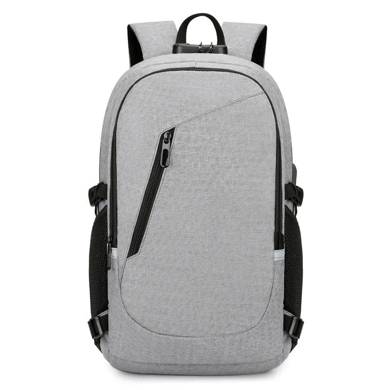 Oxford cloth computer backpack in solid colour with street trend style design