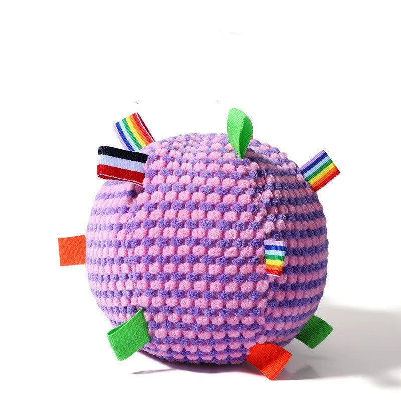 Blue pineapple lattice dog ball ring toy with a 17cm diameter for chewing and rolling