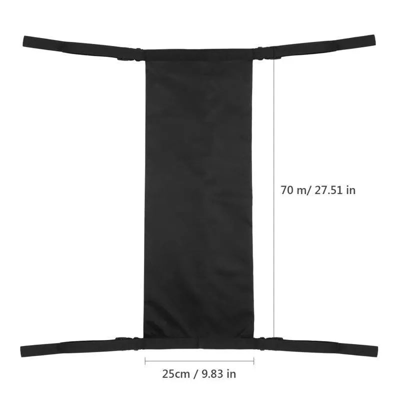 Black wheelchair-mounted oxygen cylinder pannier bag made from 600D Oxford cloth