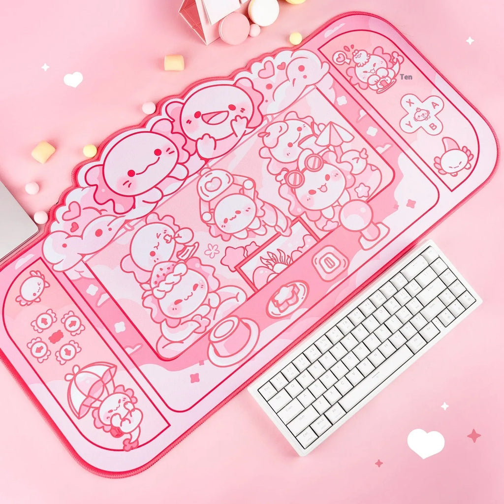 Hexagonal crane machine Dragon Doll anime large cloth mouse pad measuring 75x40cm