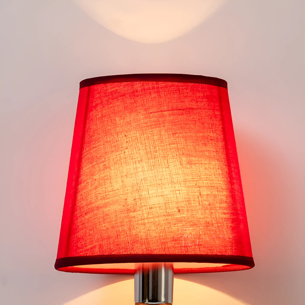 Minimalist fabric lampshade with horizontal paste design in mini size