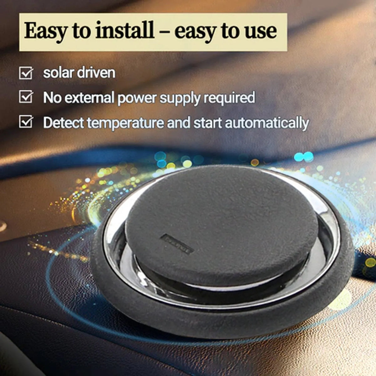 Black handheld portable car deicing instrument for melting windscreen ice and snow