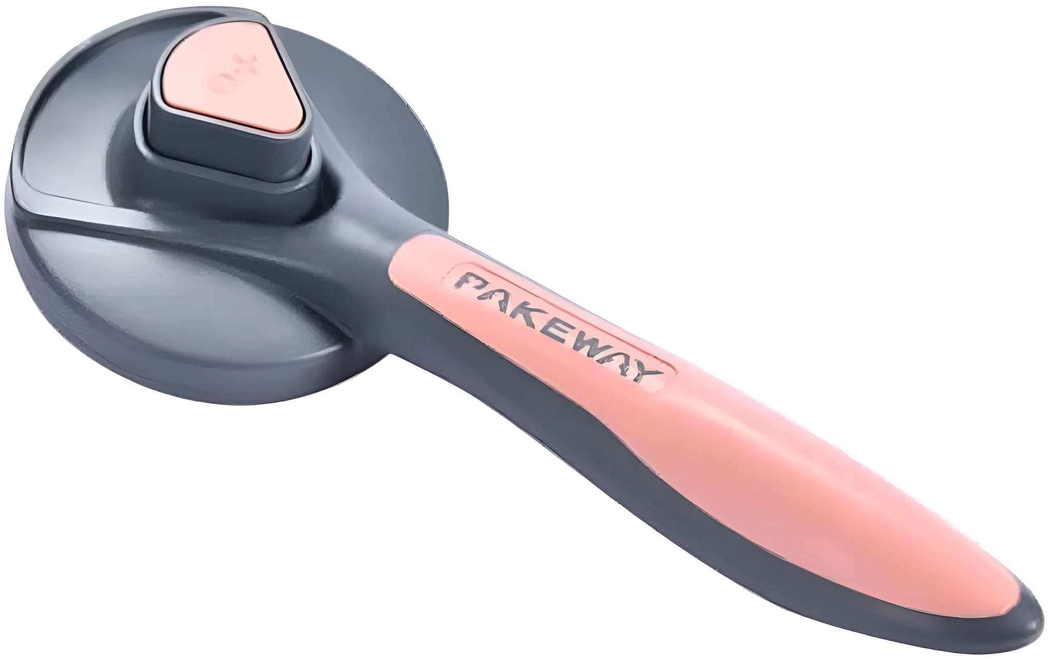 Self cleaning slicker brush for cats and dogs with non-slip handle in grey green or pink removing loose fur