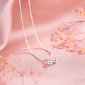 Silver cherry necklace with adjustable snake bone chain and Korean style fruit pendant