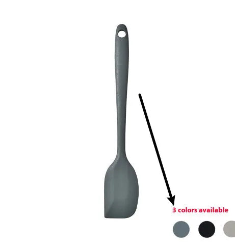 12 piece silicone kitchenware set with rotating storage bucket including ladle spatula and food clip in black
