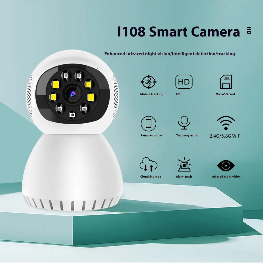 Dual-frequency wireless 1080p HD monitor camera with bracket and power adapter