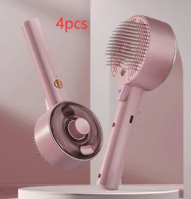 Ceramic white pet grooming brush with steam spray and UV light for dogs and cats