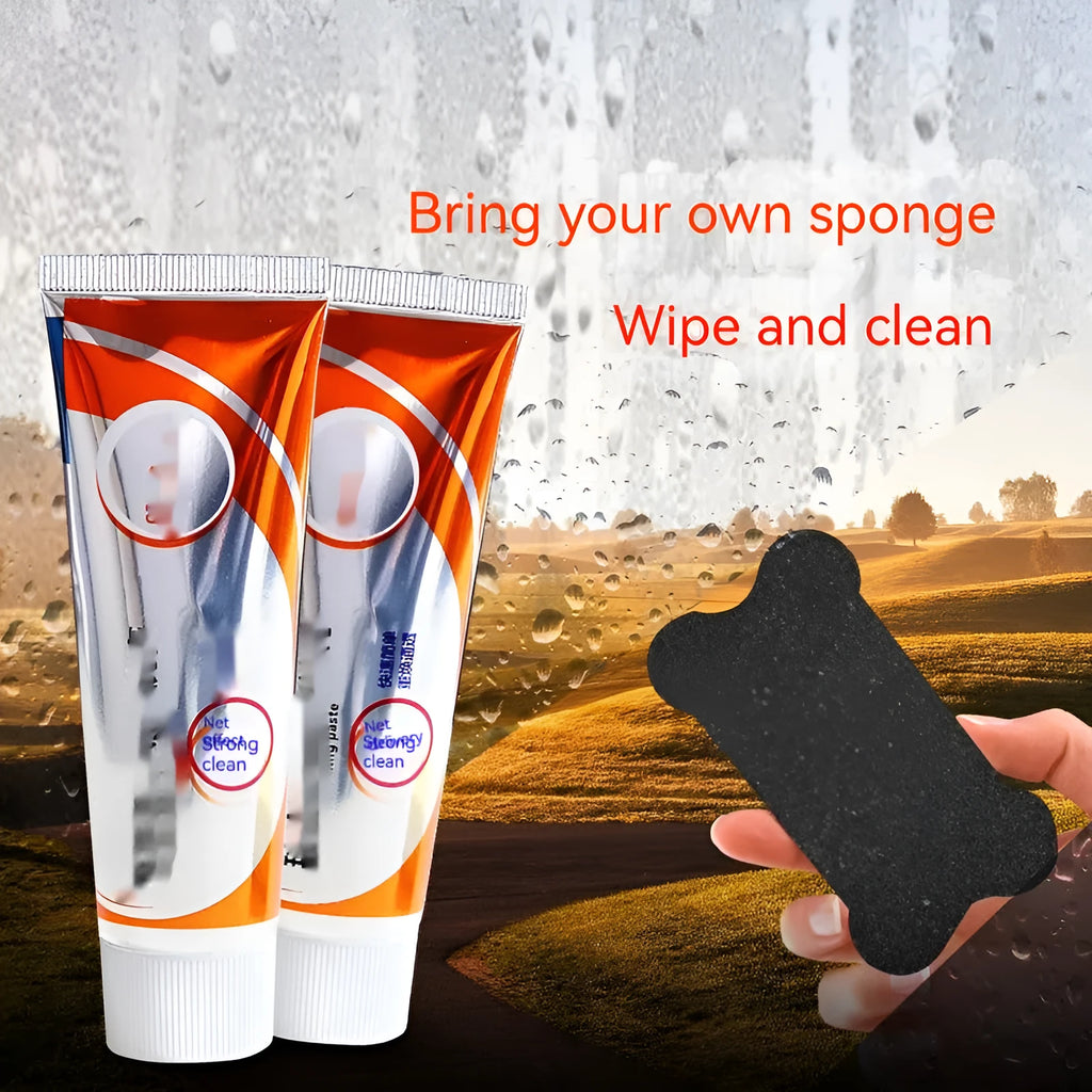 65ml white car windscreen cleaning agent paste in a 13.2cm tall container for removing oil stains
