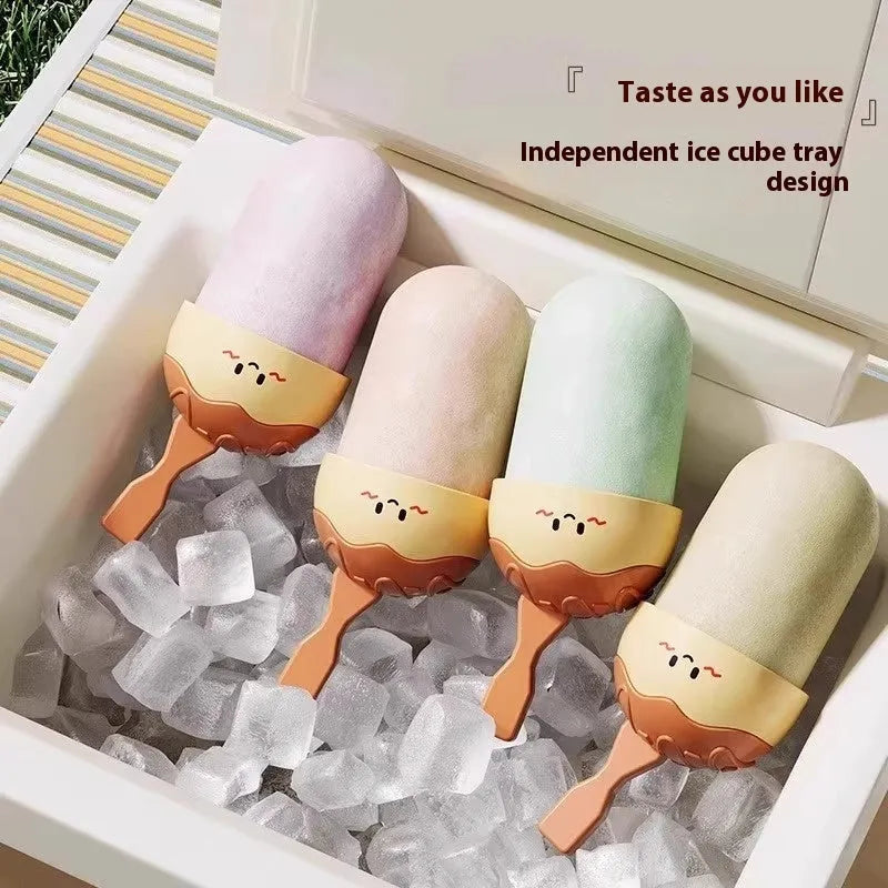 Plastic octopus balls ice cream mould with round cavity design for homemade frozen desserts