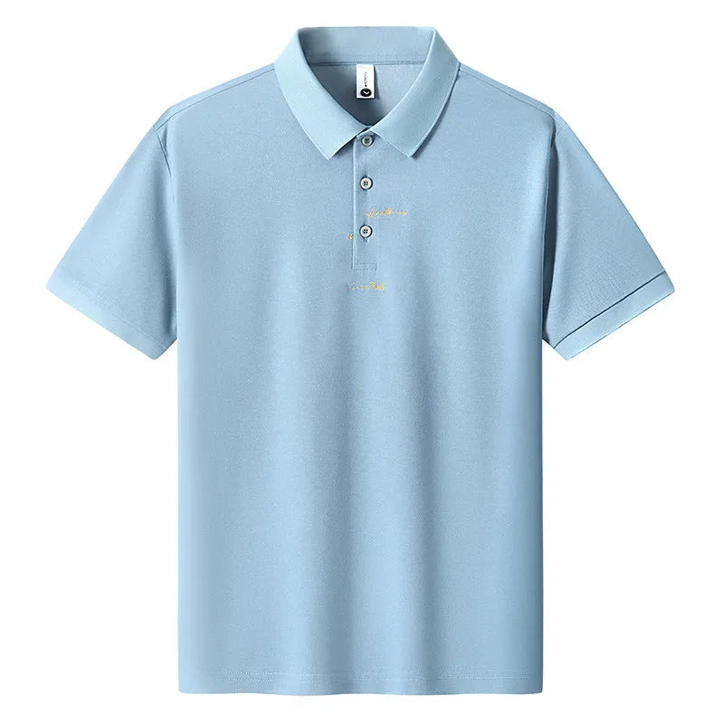 Men's casual cotton loose fit short sleeve t-shirt with a letters print, shown in multiple colours.