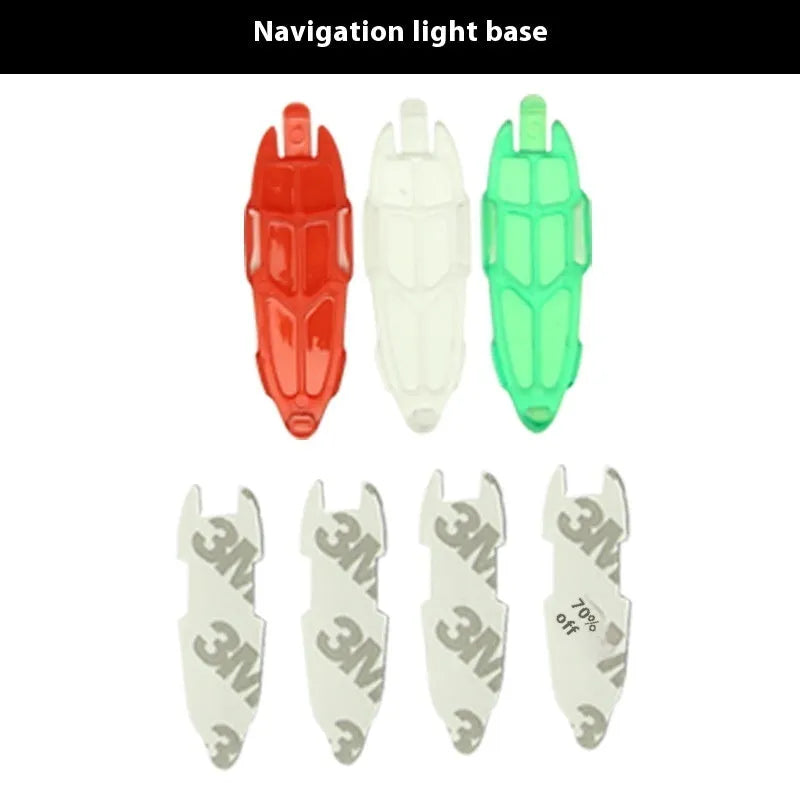 V3 wireless charging waterproof navigation lights for model ships and cars, showing green, red, and white colour options.