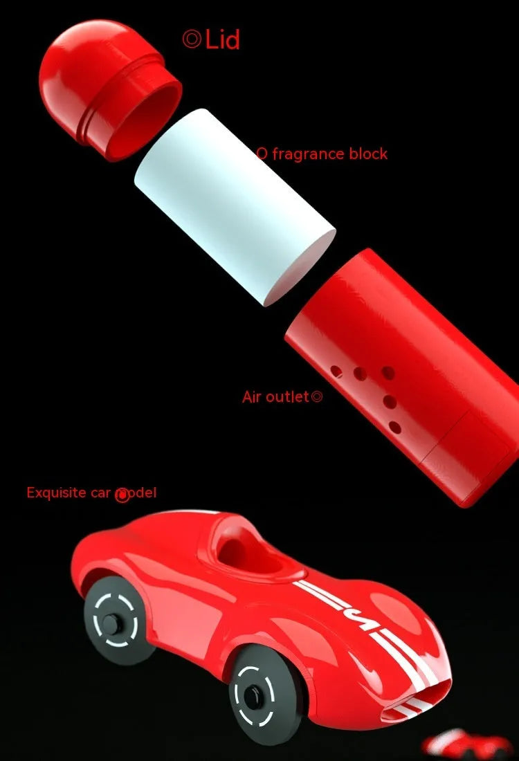 Round solar car perfume diffuser with USB charging port in black colour