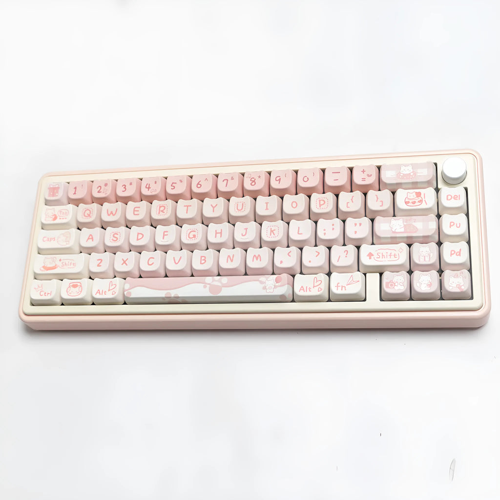 Full set of PBT sublimation key caps for mechanical keyboard with over 98 individual keys