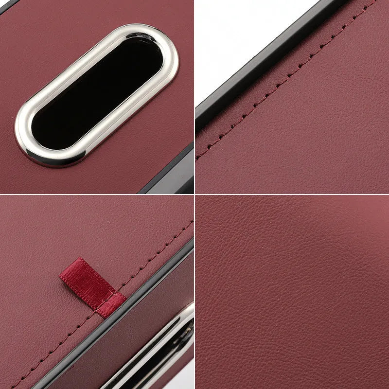 Genuine leather car tissue box holder with 2 litre capacity in various colours