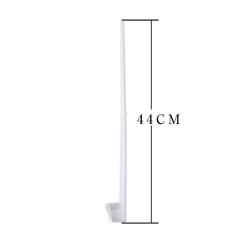 White PP plastic car window flag pole holder mount clip set with 10 brackets for vehicle displays