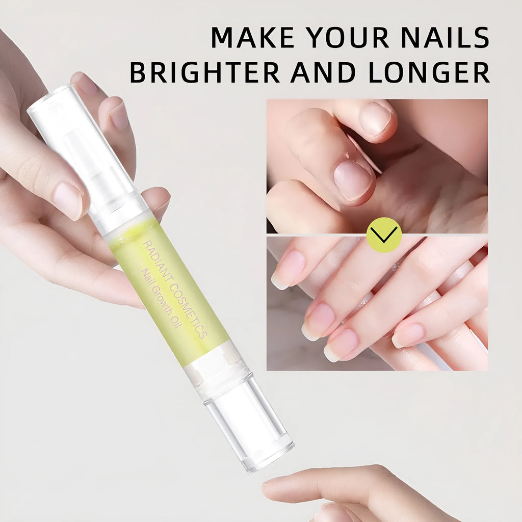 3ml wash-free nail growth treatment oil in portable applicator for nail care