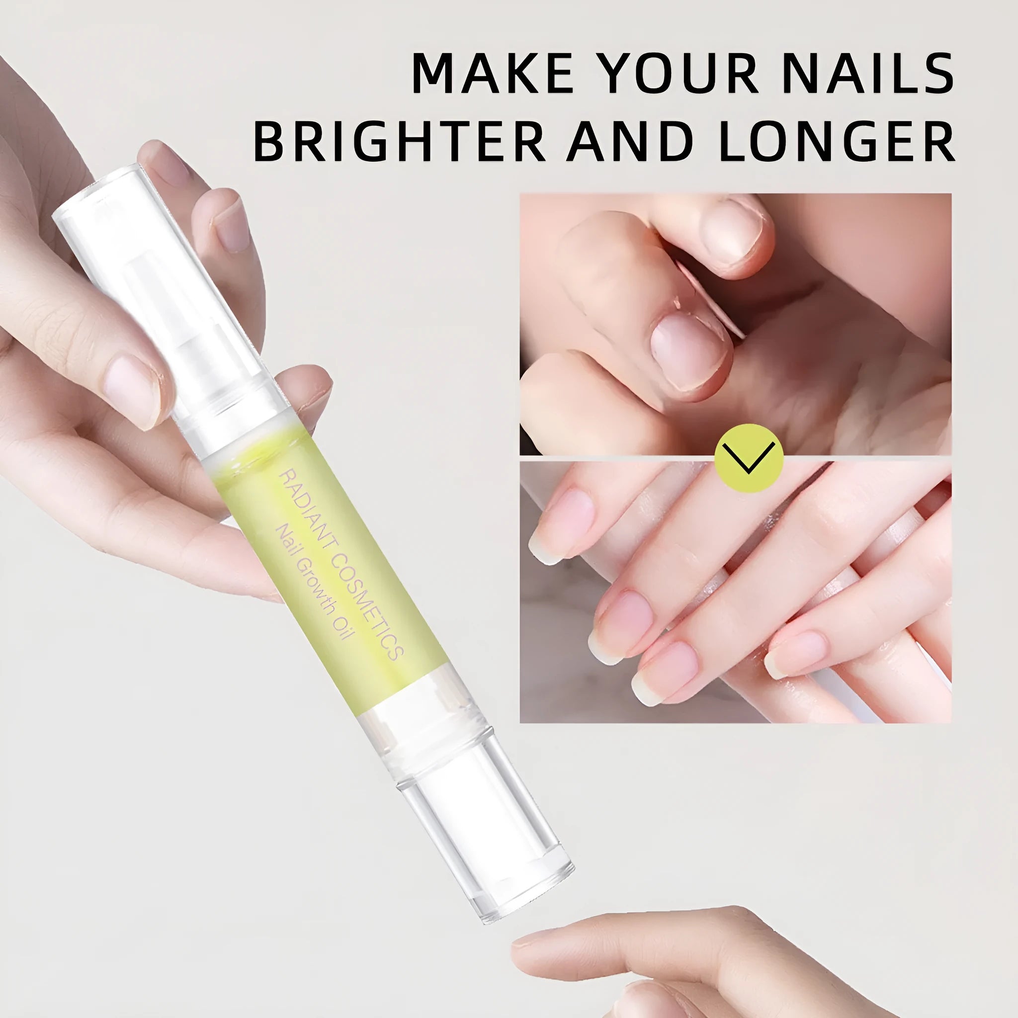3ml wash-free nail growth treatment oil in portable applicator for nail care