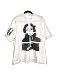 Polyester polo shirt with printed pattern in straight fit with short sleeves